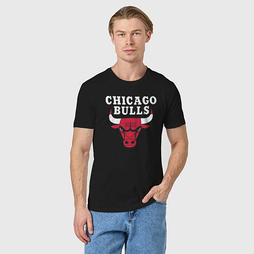 Мужская футболка CHICAGO BULLS / Черный – фото 3