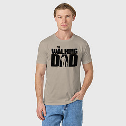 Футболка хлопковая мужская The walking dad, цвет: миндальный — фото 2