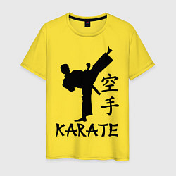 Футболка хлопковая мужская Karate craftsmanship, цвет: желтый