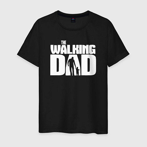 Мужская футболка The walking dad / Черный – фото 1