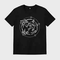 Футболка хлопковая мужская The Witcher, цвет: черный