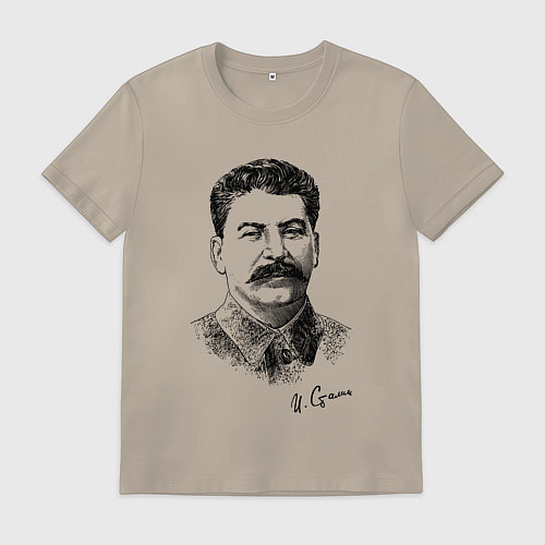 Мужская футболка Товарищ Сталин / Миндальный – фото 1