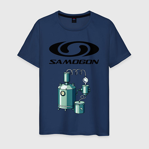 Мужская футболка SAMOGON / Тёмно-синий – фото 1