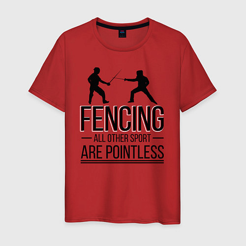 Мужская футболка Fencing / Красный – фото 1