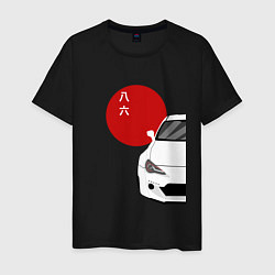 Футболка хлопковая мужская Toyota GT 86 Hachirocku, цвет: черный