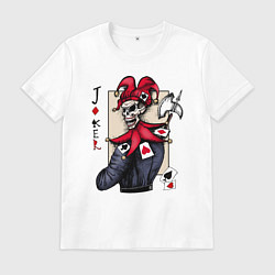 Футболка хлопковая мужская Джокер, цвет: белый