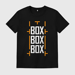 Футболка хлопковая мужская Box box box, цвет: черный