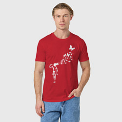 Футболка хлопковая мужская Banksy, цвет: красный — фото 2