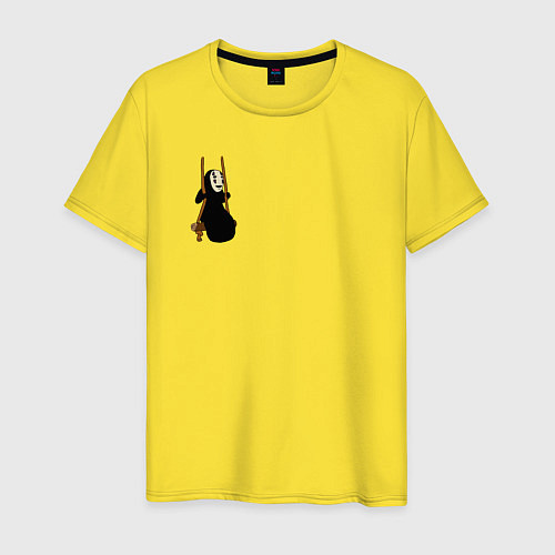 Мужская футболка Безликий на качелях / Желтый – фото 1