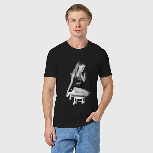 Мужская футболка ARIANA GRANDE / Черный – фото 3