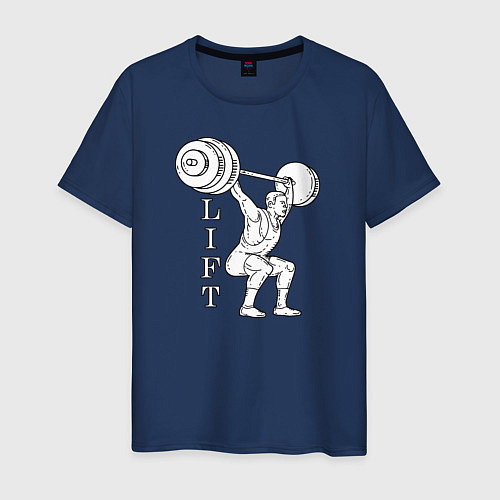 Мужская футболка Lift / Тёмно-синий – фото 1