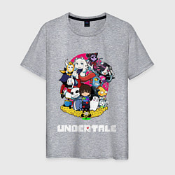 Футболка хлопковая мужская UNDERTALE, цвет: меланж