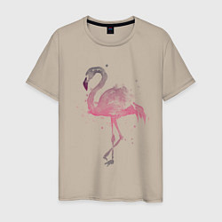 Футболка хлопковая мужская Flamingo, цвет: миндальный