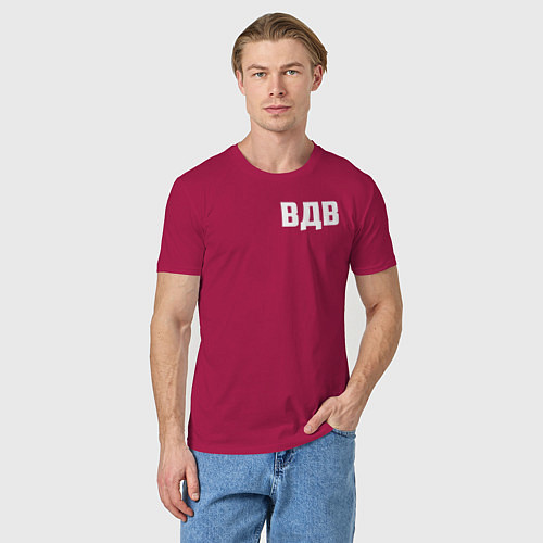 Мужская футболка ВДВ двусторонняя / Маджента – фото 3