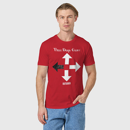 Мужская футболка Three Days Grace / Красный – фото 3