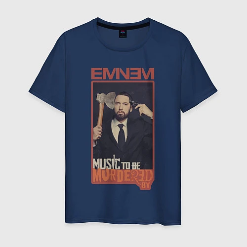 Мужская футболка Eminem MTBMB / Тёмно-синий – фото 1