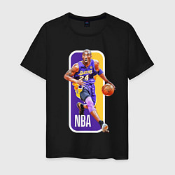 Футболка хлопковая мужская NBA Kobe Bryant, цвет: черный
