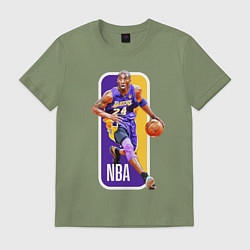 Футболка хлопковая мужская NBA Kobe Bryant, цвет: авокадо