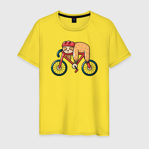 Мужская футболка Ленивец / Желтый – фото 1