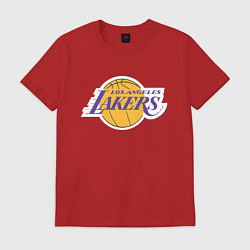 Футболка хлопковая мужская LA LAKERSспина, цвет: красный