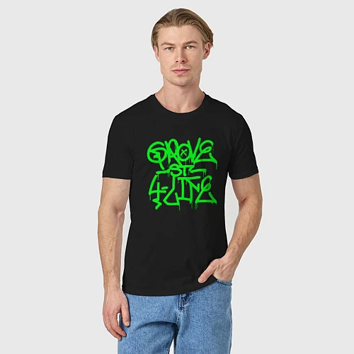 Мужская футболка GROVE STREET 4 LIFE / Черный – фото 3