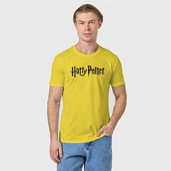 Футболка хлопковая мужская Harry Potter, цвет: желтый — фото 2