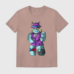 Футболка хлопковая мужская ROBLOX, цвет: пыльно-розовый