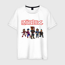 Футболка хлопковая мужская ROBLOX, цвет: белый