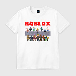 Футболка хлопковая мужская ROBLOX, цвет: белый