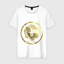 Футболка хлопковая мужская Golden lion, цвет: белый