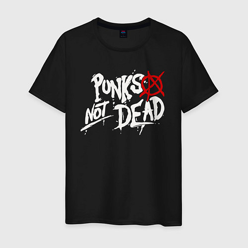 Мужская футболка Punks not dead / Черный – фото 1
