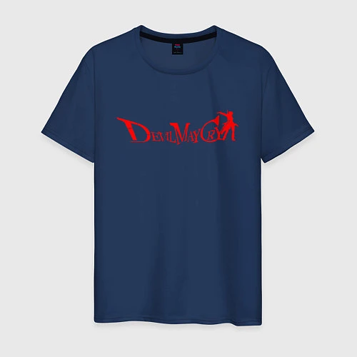 Мужская футболка DEVIL MAY CRY DMC / Тёмно-синий – фото 1