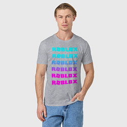 Футболка хлопковая мужская ROBLOX, цвет: меланж — фото 2