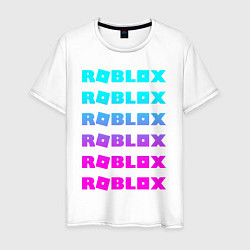 Футболка хлопковая мужская ROBLOX, цвет: белый