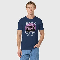 Футболка хлопковая мужская Retro Back to the Old 90s, цвет: тёмно-синий — фото 2