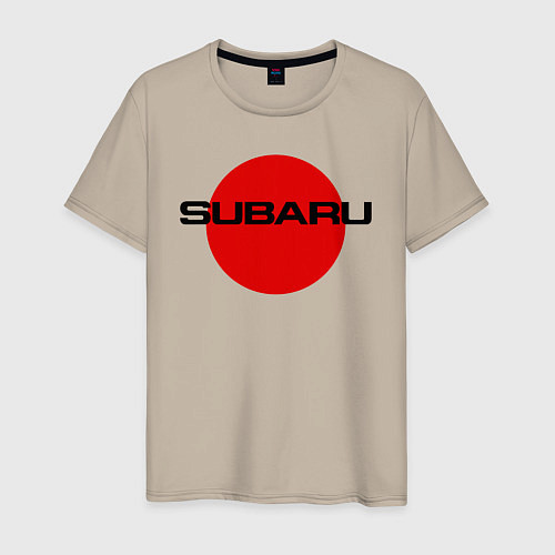 Мужская футболка SUBARU / Миндальный – фото 1