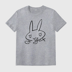 Футболка хлопковая мужская Подпись Наначи, цвет: меланж