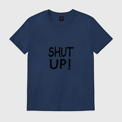Футболка хлопковая мужская Shut Up Егор Крид, цвет: тёмно-синий