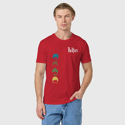 Мужская футболка Beatles / Красный – фото 3