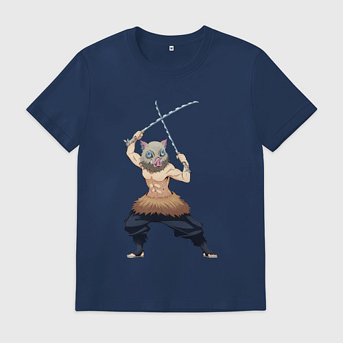 Мужская футболка KIMETSU NO YAIBA / Тёмно-синий – фото 1