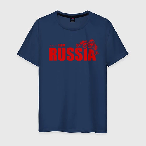 Мужская футболка Russia / Тёмно-синий – фото 1