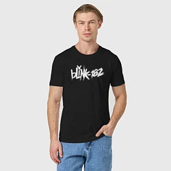 Футболка хлопковая мужская Blink 182, цвет: черный — фото 2