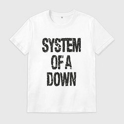 Футболка хлопковая мужская System of a down, цвет: белый