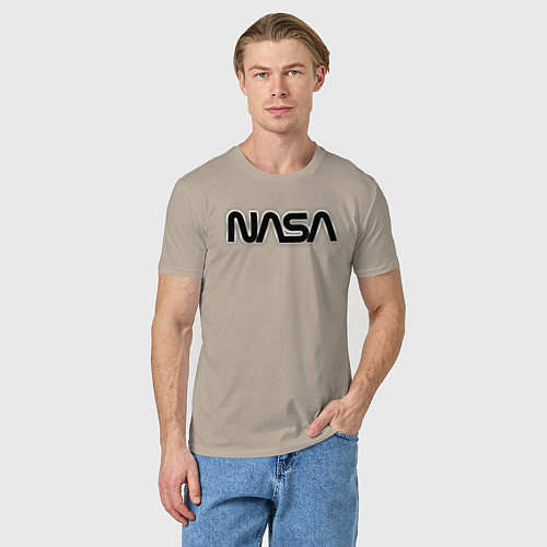 Мужская футболка NASA / Миндальный – фото 3