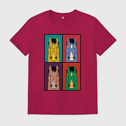 Футболка хлопковая мужская BoJack Horseman, цвет: маджента