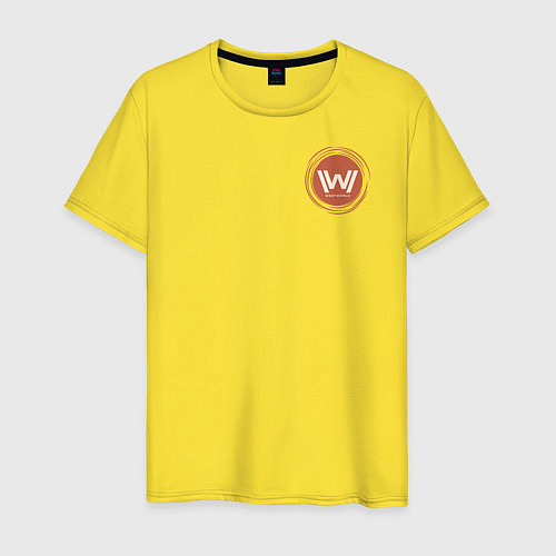 Мужская футболка Westworld Logo / Желтый – фото 1