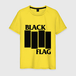 Футболка хлопковая мужская BLACK FLAG, цвет: желтый