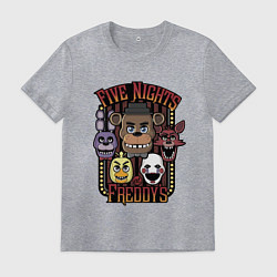 Футболка хлопковая мужская FIVE NIGHTS AT FREDDYS, цвет: меланж