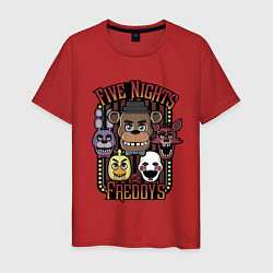 Футболка хлопковая мужская FIVE NIGHTS AT FREDDYS, цвет: красный