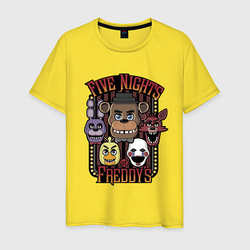 Мужская футболка FIVE NIGHTS AT FREDDYS / Желтый – фото 1
